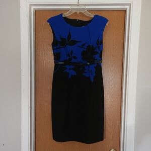 Black and blue dress